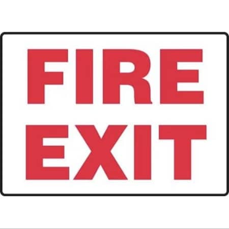 Accuform Exit Sign, Plastic, 10 in W, 7 in H MEXT588VP